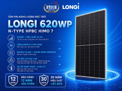 TẤM PIN NĂNG LƯỢNG MẶT TRỜI LONGi 620Wp N-TYPE HPBC HIMO 7